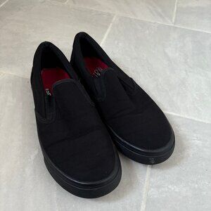 sketchers memory foam non-slip sneakers - vans-inspired